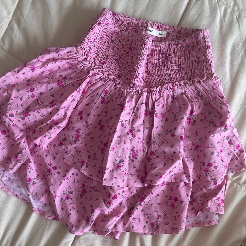 Floral Pink Skirt - Mini - SOLD